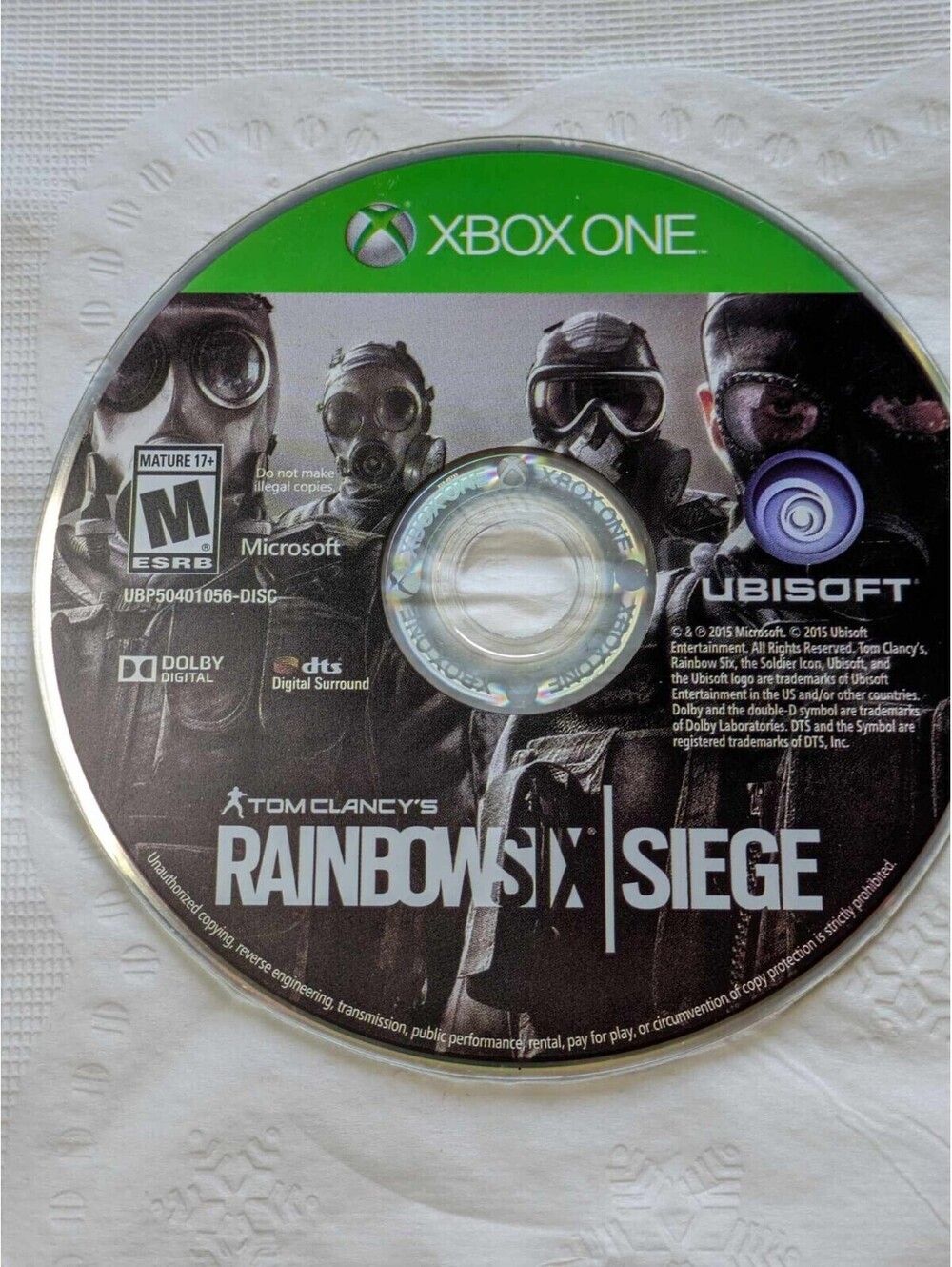Tom Clancy's Rainbow Six Siege - Xbox One-CD Only